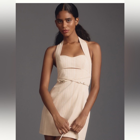 NEW Anthropologie Significant Other Lettie Apron Dress in Honey Sz 4 SOLD OUT - Picture 3 of 7